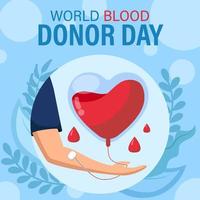 wereld bloeddonor concept vector