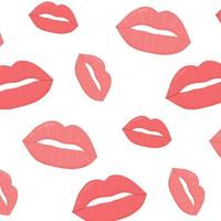patroon met lippen. patroon met mooie vrouwelijke lippen. vectorillustratie.