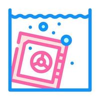 veilig in water focus kleur pictogram vectorillustratie vector