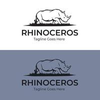 eenvoudig neushoorn logo-ontwerp vector