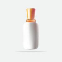 witte cosmetische container met oranje dop. vector