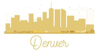 de skyline van de stad van denver gouden silhouet. vector