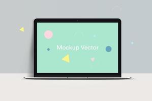 nieuwe realistische mockup laptop vectorillustratie vector