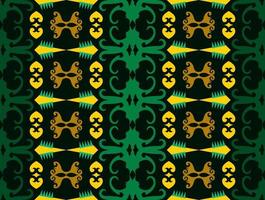 naadloos patroon van dayak etnisch patroon. traditioneel Indonesisch weefselmotief.borneopatroon. vector ontwerp inspiratie. creatief textiel voor mode of stof