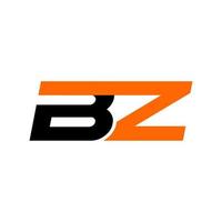 brief eerste bz logo sjabloon voor bedrijf vector