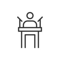 mensen pictogram podium beschrijven zakelijke vector