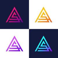 logo als letter, creatief als lettertypepictogram sjabloonontwerpelementen. vector
