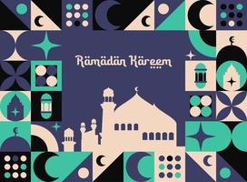 ramadan kareem. islamitische wenskaartsjabloon met ramadan voor behangontwerp, poster, mediabanner. ramadan-vector. ramadan illustratie. vector