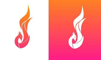 illustratie vectorafbeelding van sjabloon logo feniks vorm vlammen vector