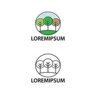 natuurlijk bos logo illustrator vector