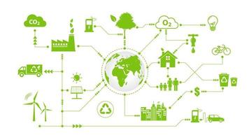 infographic voor eco vriendelijk en duurzaam ontwikkelingsconcept, vectorillustratie vector