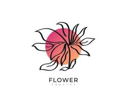 elegant en minimalistisch bloemenlogo, geschikt voor beauty spa, salon, cosmetica, bloemist, sieraden of mode-industriemerk vector