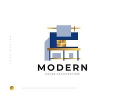 elegant modern en minimalistisch onroerend goed logo-ontwerp. luxe huis logo-ontwerp voor architectuur of bouwbedrijf merkidentiteit vector