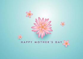 gelukkige moederdag realistische bloem poster vector banner, moederdag groet behang achtergrondontwerp