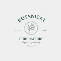 botanisch logo-ontwerpsjabloon, olijfolie, bloemenlogo, vrouwelijk logo, schoonheidslogo premium vector