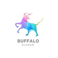 buffel logo ontwerp gradiënt kleurrijke sjabloon vector