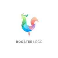 haan logo ontwerp gradiënt kleurrijke sjabloon, kip logo vector