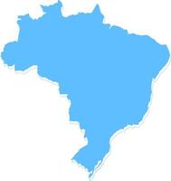 brasil vector map.hand getekende minimalisme stijl.
