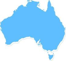 Australië vector map.hand getekende minimalisme stijl.