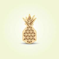 ananas in driehoekig logo-ontwerp vector