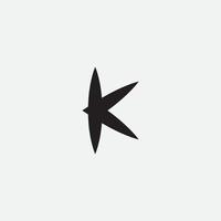 eerste letter k teken monogram logo. vector