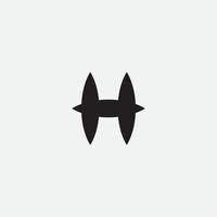 eerste letter h monogram logo vector
