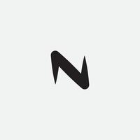 eerste letter n monogram logo vector