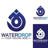 waterdruppel logo sjabloon vector illustratie ontwerp