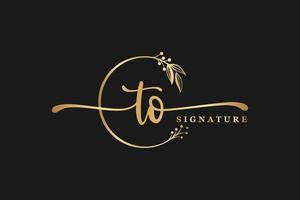 handtekening logo ontwerp vector