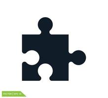 puzzel pictogram vector logo ontwerpsjabloon