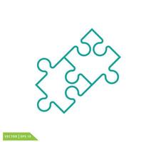 puzzel pictogram vector logo ontwerpsjabloon