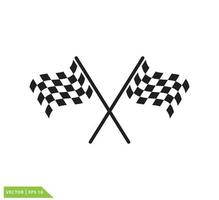 vlag race pictogram vector logo ontwerp illustratie