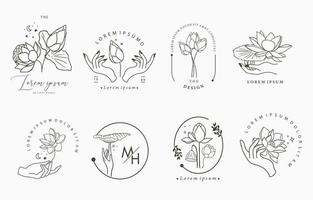 zwarte lotusbloem outline.vector illustratie voor pictogram, sticker, afdrukbaar en tattoo vector