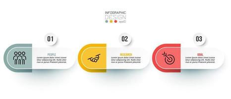 infographic sjabloon bedrijfsconcept met stap. vector