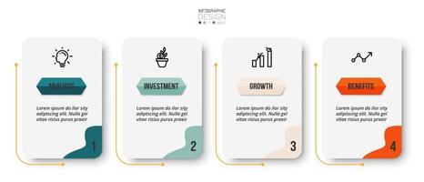 infographic sjabloon bedrijfsconcept met stap. vector