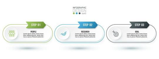 infographic sjabloon bedrijfsconcept met stap. vector