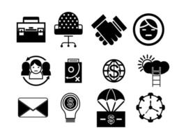 set van pictogram zakelijke vector