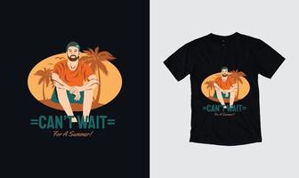 stijlvol zomerseizoen t-shirt en kleding trendy design. zomerseizoen typografie, print, vectorillustratie. wereldwijde stalen. vector