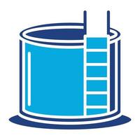 watertank glyph twee kleuren icoon vector