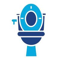 toilet glyph twee kleuren icoon vector