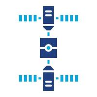 ruimtecapsule glyph tweekleurig pictogram vector