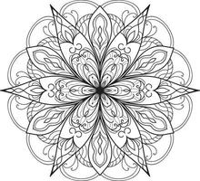 cirkelvormige bloem mandala op wit gratis vector