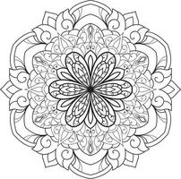 cirkelvormige bloem mandala op wit gratis vector