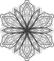 cirkelvormige bloem mandala op wit gratis vector