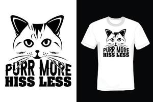 katten t-shirt ontwerp, vintage, typografie vector