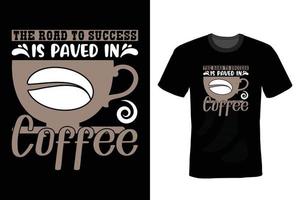 koffie t-shirt ontwerp, vintage, typografie vector