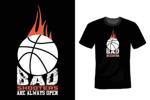 basketbal t-shirtontwerp, vintage, typografie vector