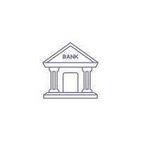 financiële bank gebouw pictogram vector