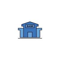 financiële bank gebouw pictogram vector