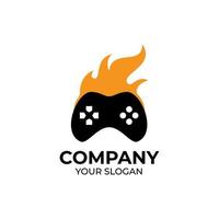 game on fire logo-ontwerp vector